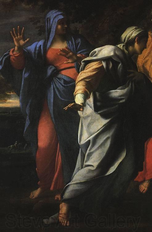 CARRACCI, Annibale Holy Women at the Tomb of Christ (detail) fg Norge oil painting art